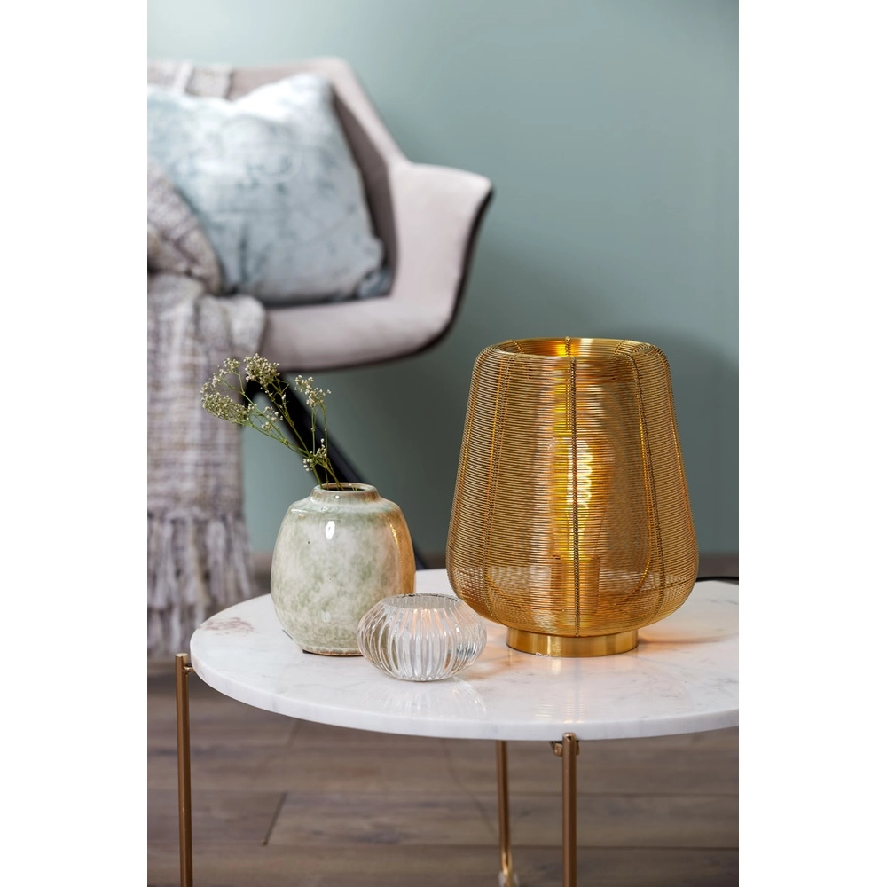 Goldene Tischlampe Adeta Ø 22cm Light & Living 8717807600921