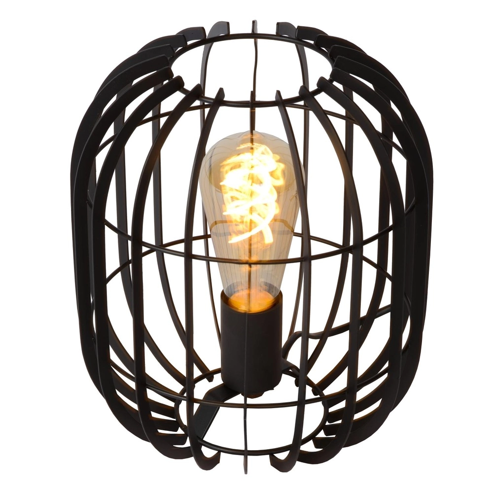 Tischlampe Reda Ø 22 cm schwarz Lucide 5411212782502