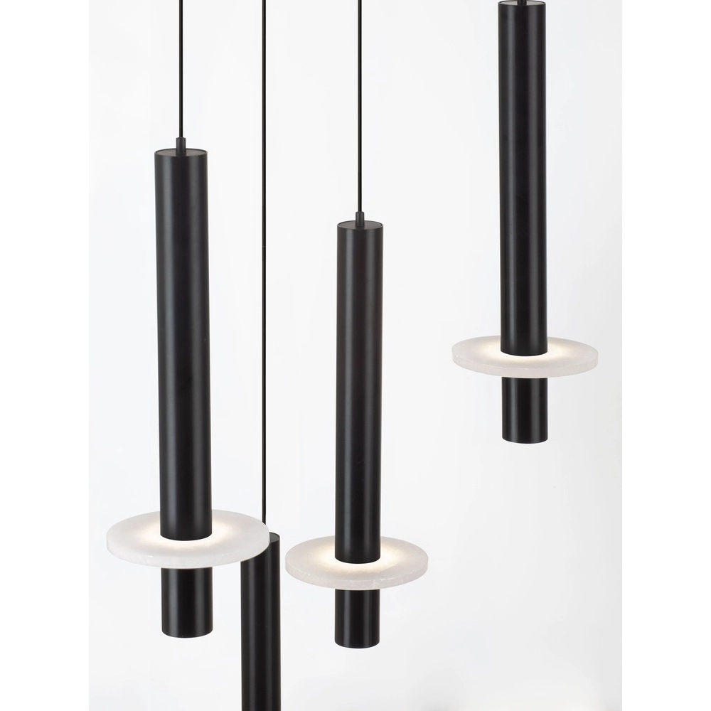Design-Pendellampe Noemi schwarz mit weißem Ø 62 cm Lyora 5212063503298