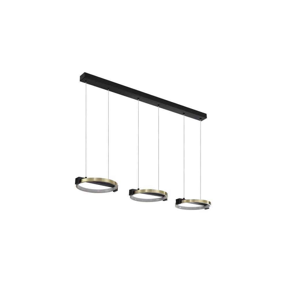 3-flammige Pendelleuchte Aerial Schwarz und Gold Searchlight 5053423274379