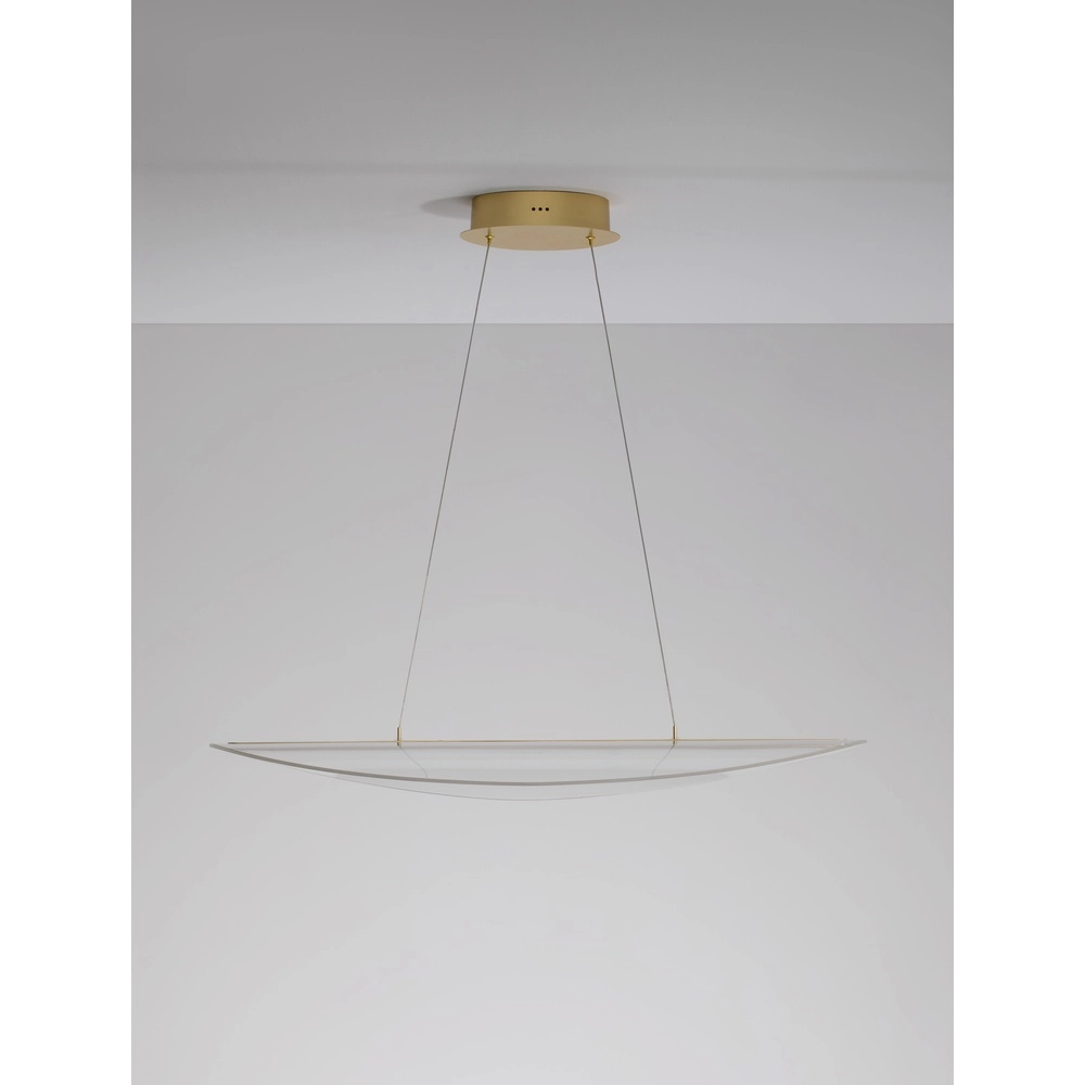 Pendelleuchte Agos gold mit Kunststoff breit Lyora 5212017439413