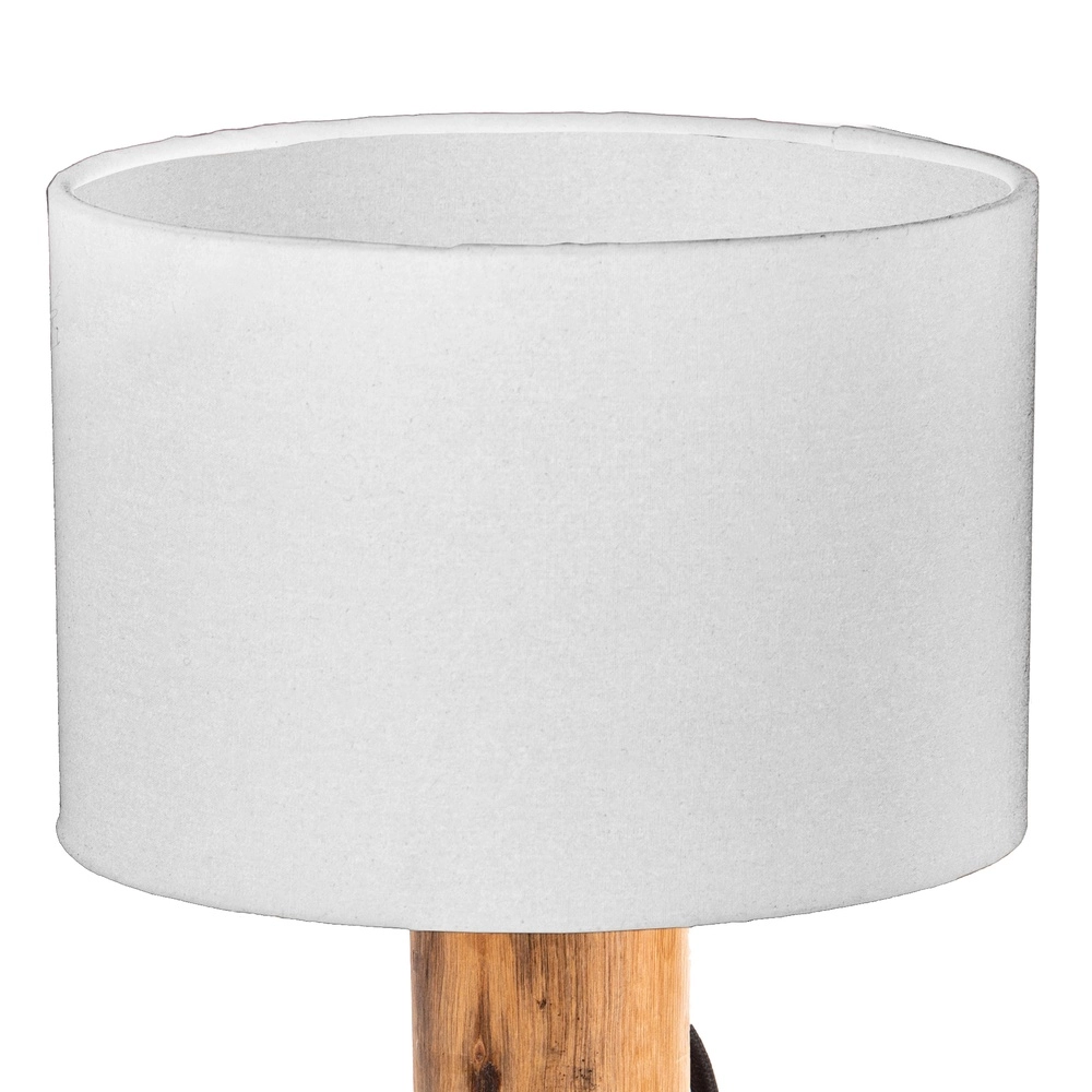 Tischlampe Norin Holz mit weißer Motorhaube Globo 9007371478613