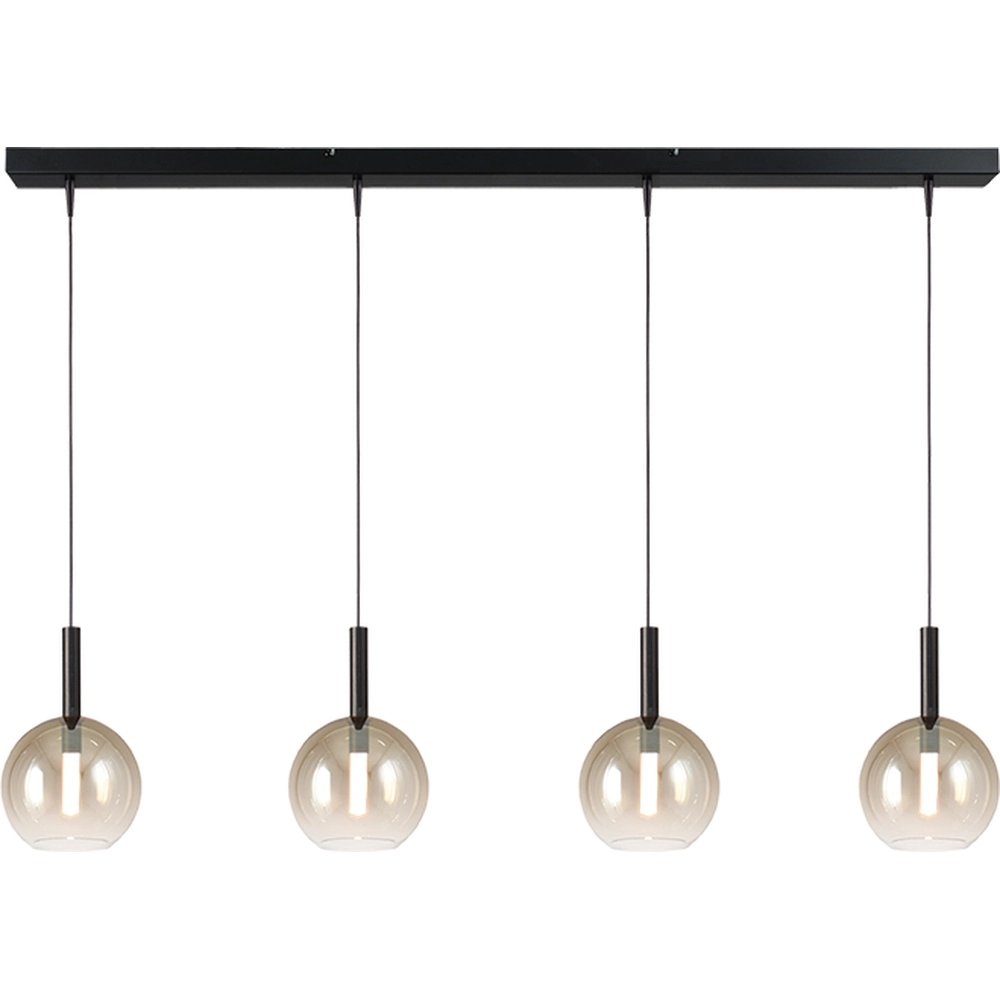 4L Pendellampe Ø17cm Lido Ball mit goldverblasstem Glas