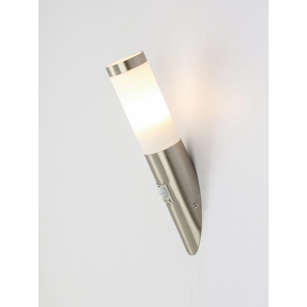 Außenlampe Boston Led Edelstahl mit Weiß und Sensor Globo 9007371282333