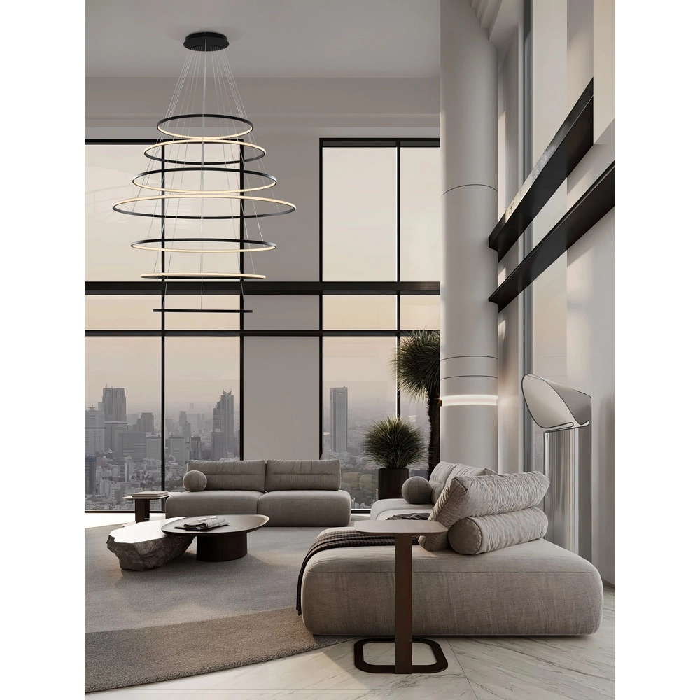 Design-Pendelleuchte Maelo schwarz Ø 150cm Lyora 5212017479747