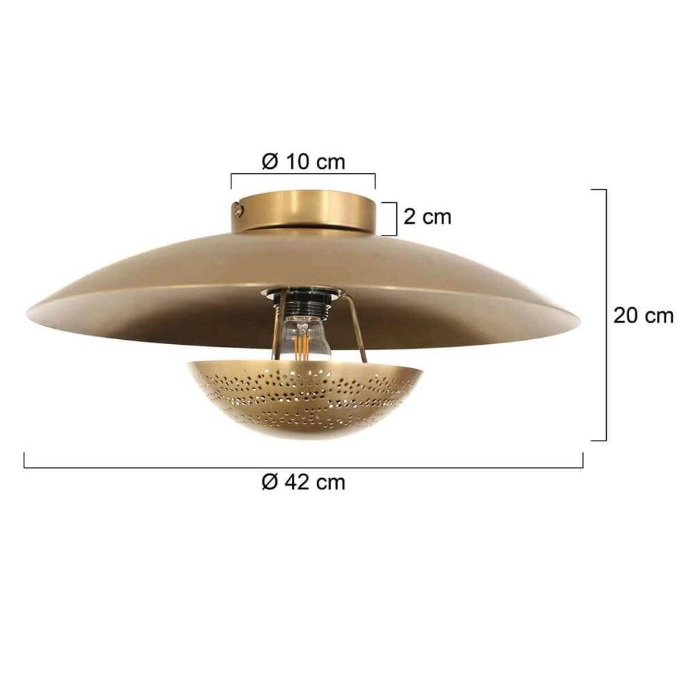 Runde Deckenleuchte Brass Bronze Steinhauer 8712746171662