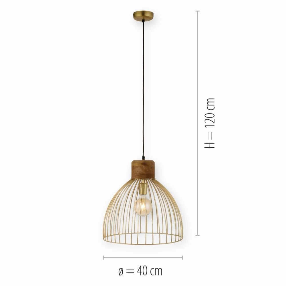 Hängelampe Alami braunes Messing Just Light 4043689976125