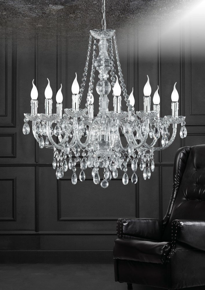 Kronleuchter Luster Crystal 77 cm 10 Lichter mit Kristall Trio 4017807138825