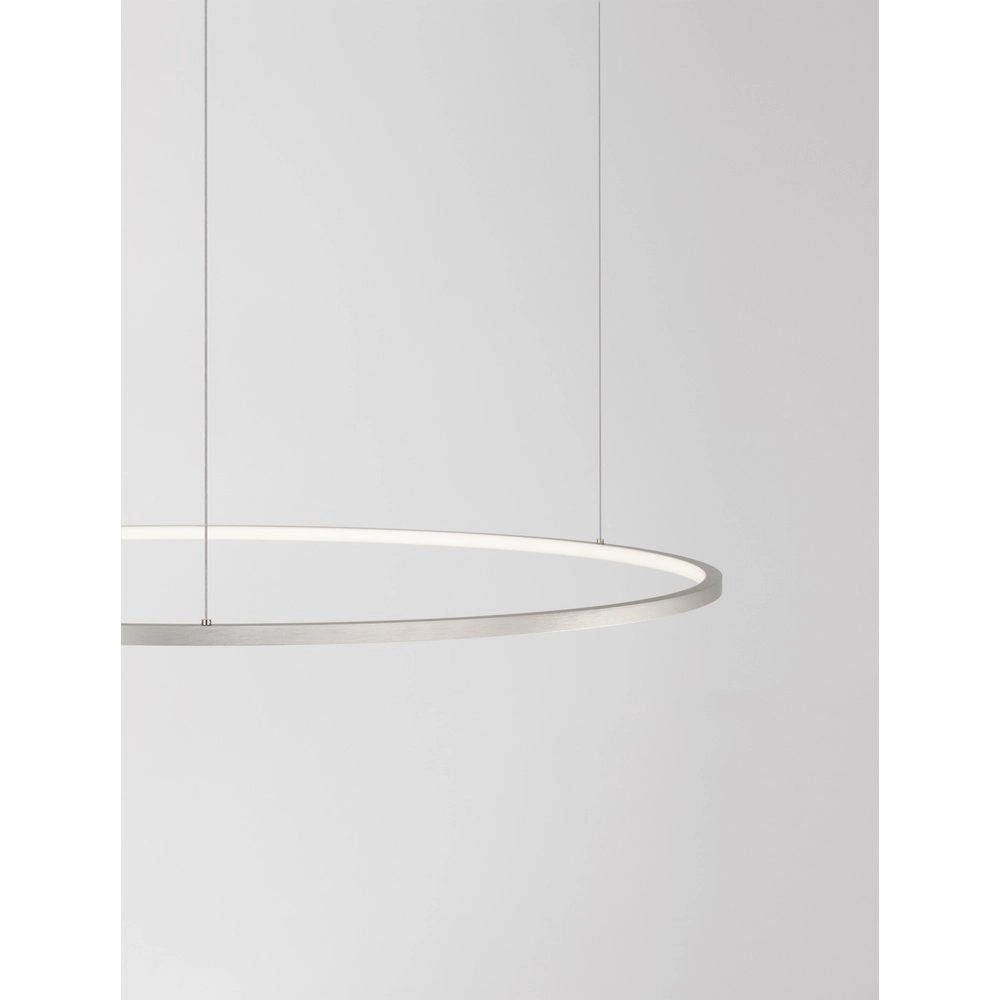 Runde Pendelleuchte Tarquin silbergrau Ø 100cm Lyora 5212017438362