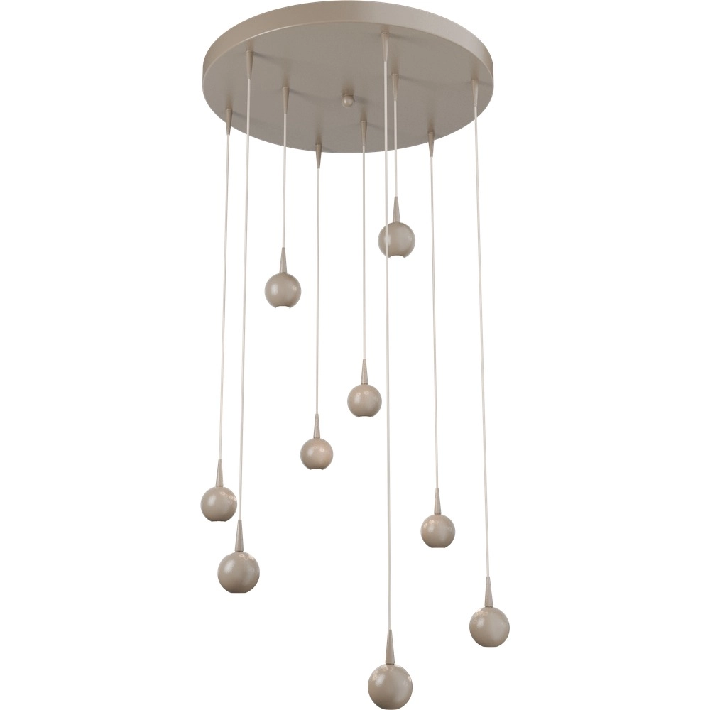 9-Licht Pendellampe Talana beige terra Ø 50cm DTW