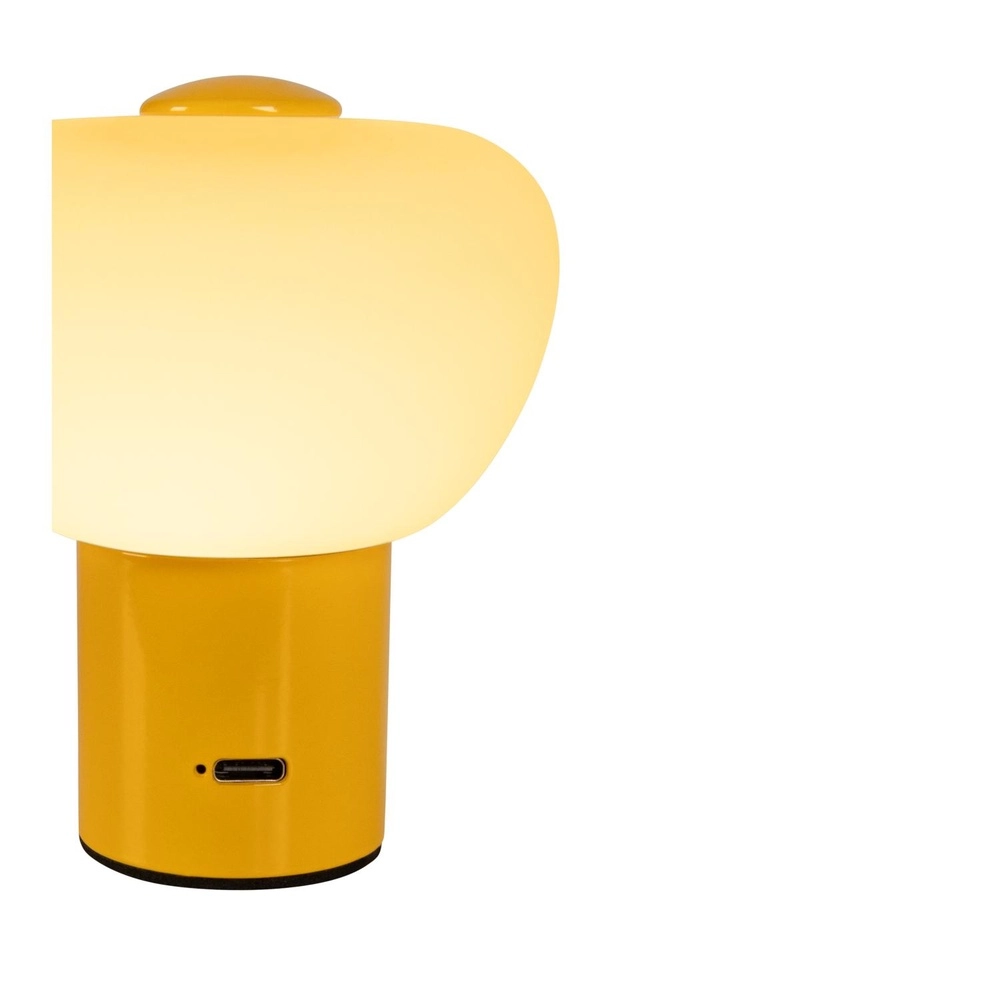 Wiederaufladbare Tischlampe Gustav Gelb Lucide 5411212442024