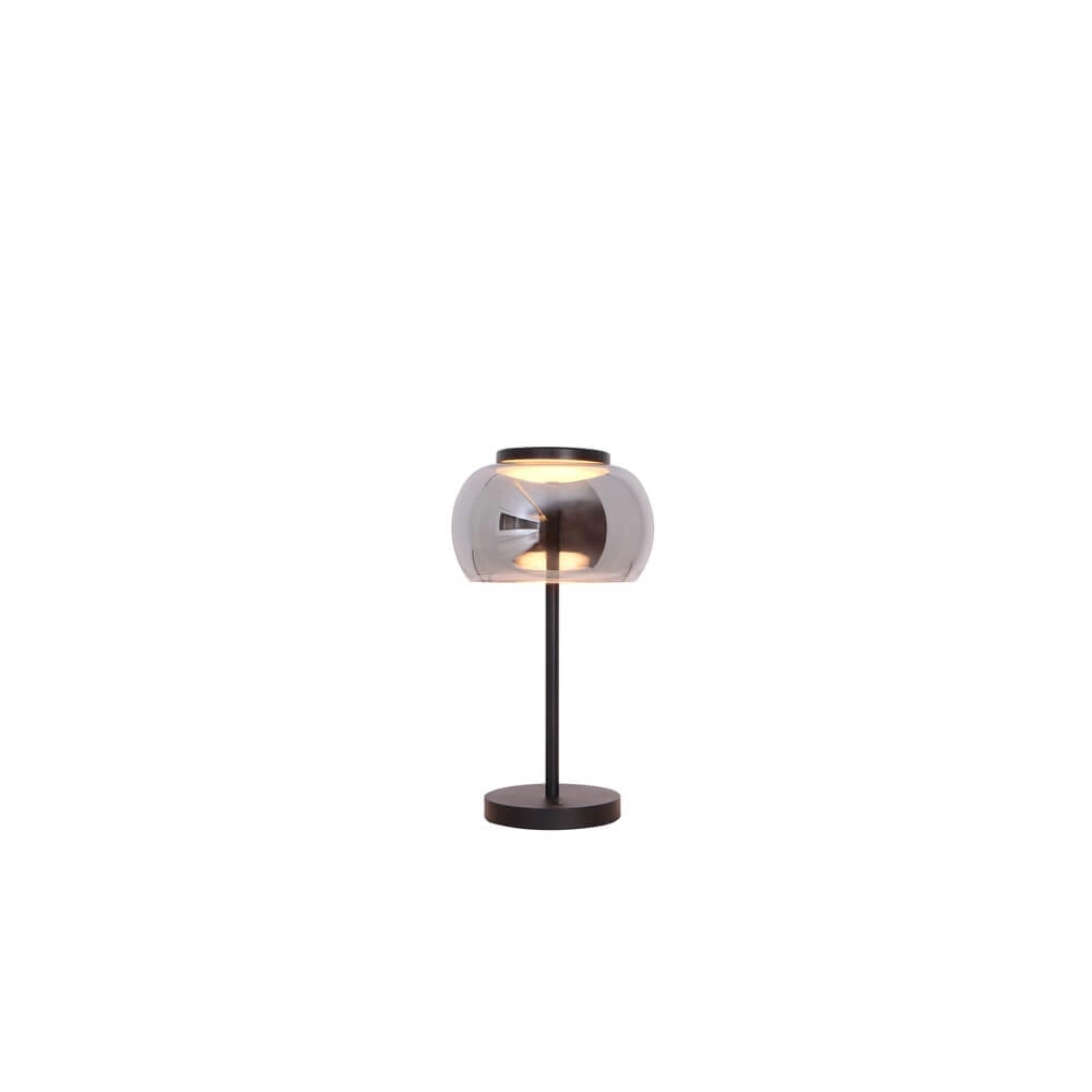 Design-Tischleuchte Bounto mit Rauchglas Lyora 4255805301173