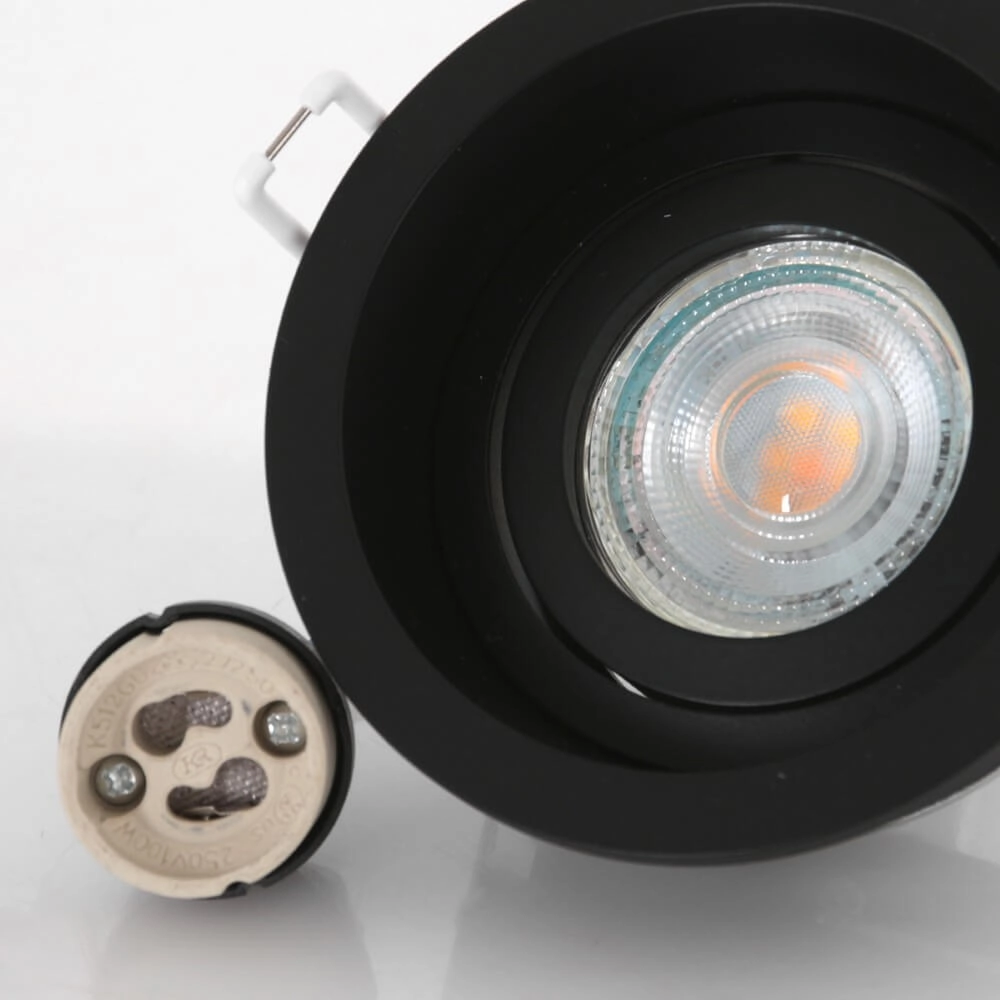 Schwarzer Einbaustrahler Pelite spot Ø 10cm Steinhauer 8712746152685