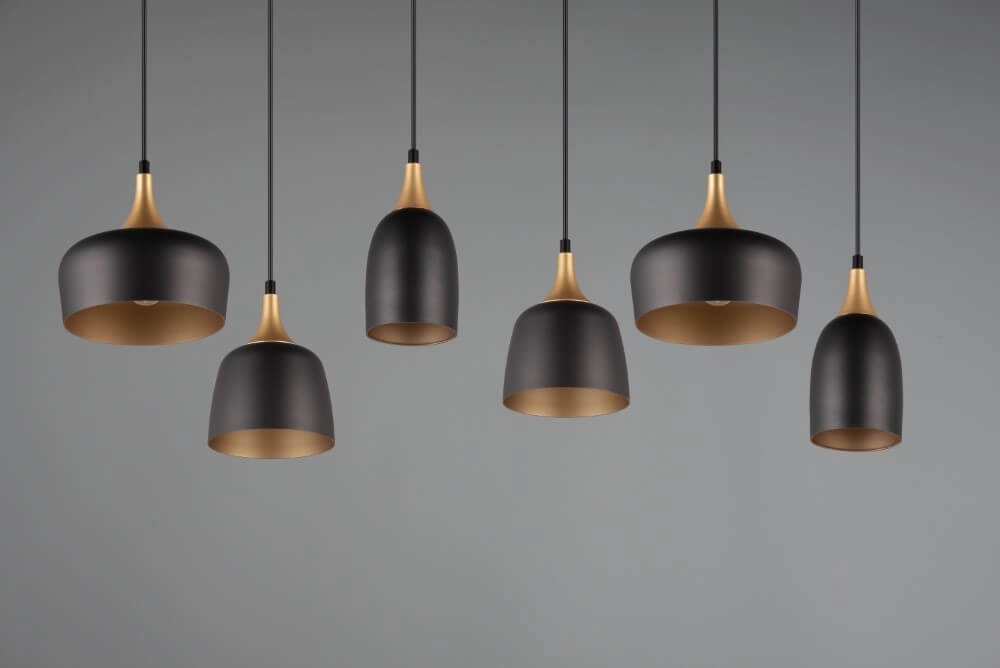 Design-Hängelampe Chiraz schwarz 6-flammig Trio 4017807566864