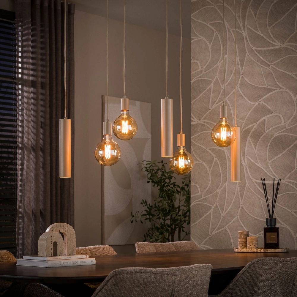 Design-Pendellampe Senso 7-hell sandbraun
