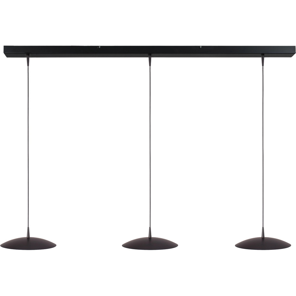 3-Licht Pendellampe Scala 130 cm schwarzer Nickel Ø 25 cm