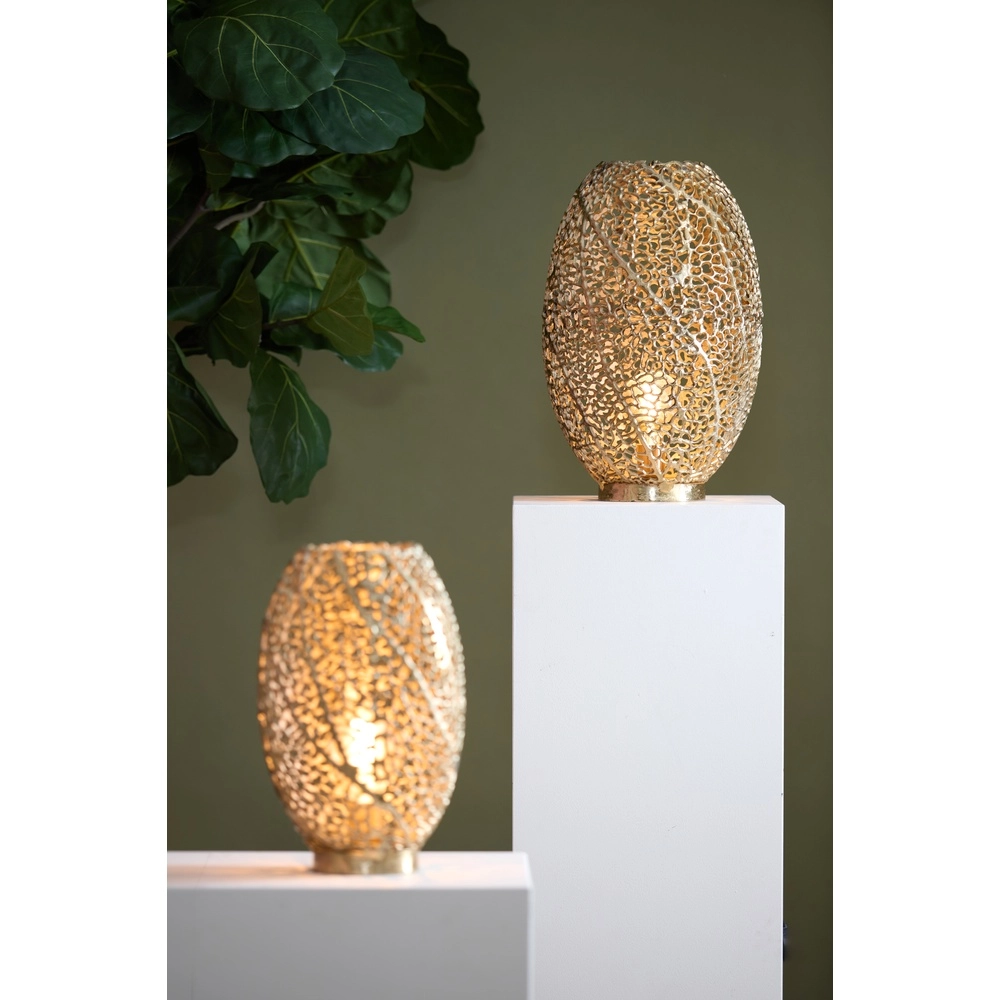 Design-Tischlampe Sinula Ø 33cm - Messingmatte Light & Living 8717807614522