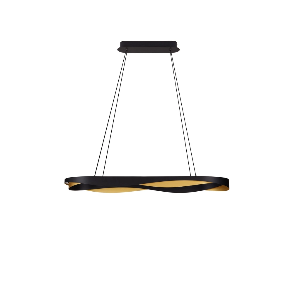 Pendelleuchte Radon Ø 100cm schwarz mit gold Lyora 5212017452511