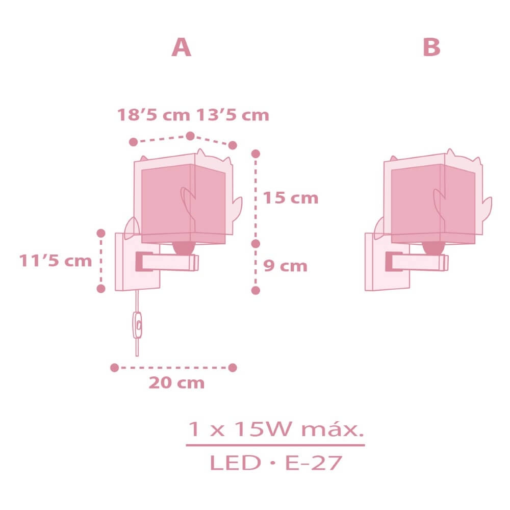 Wand-Nachtlicht Pink Owl Dalber 8420406644899