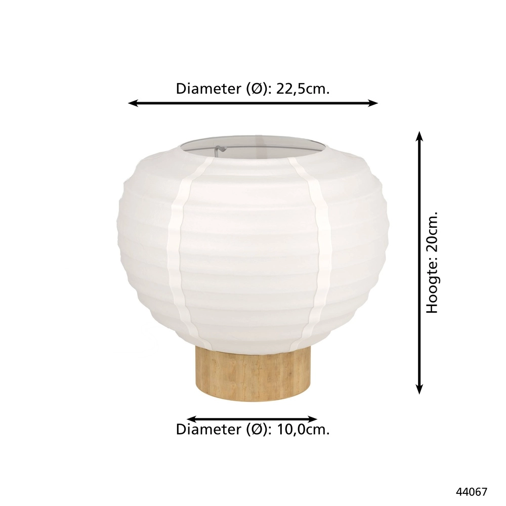 Tischlampe Summerhill Ø 23cm – Reisepapier Eglo 9002759440671