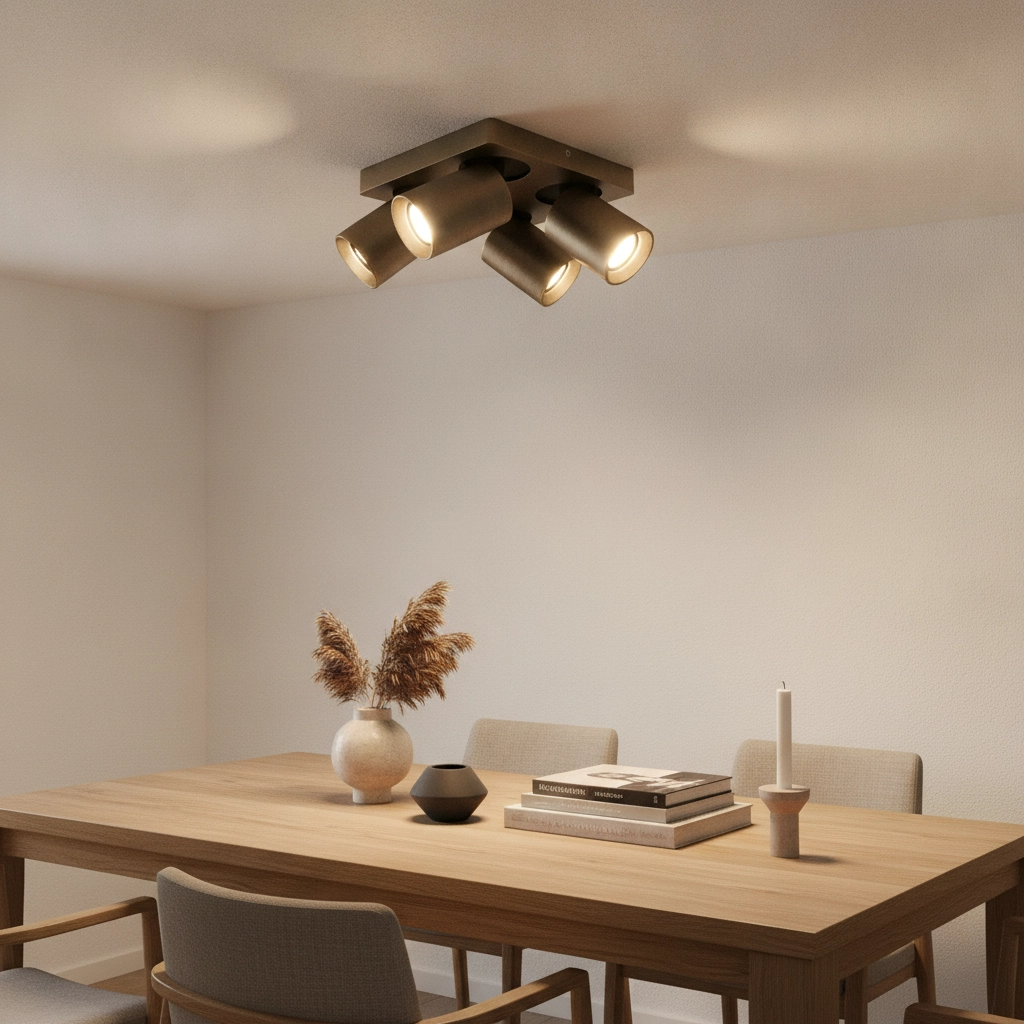 Deckenlampe Megano 4-flammig Antikbronze