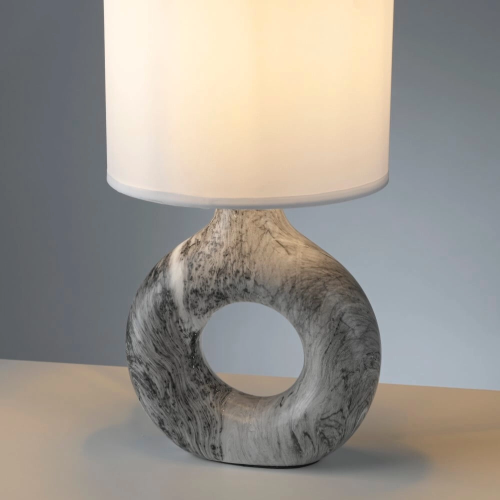Tischlampe Carara grau Just Light 4043689004835
