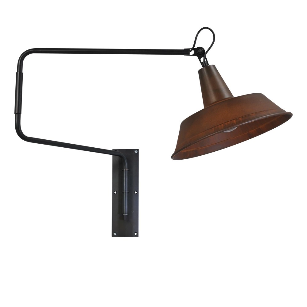 Wand-Leseleuchte Industria 122 cm rostbraun mit schwarz Masterlight 8718121235912