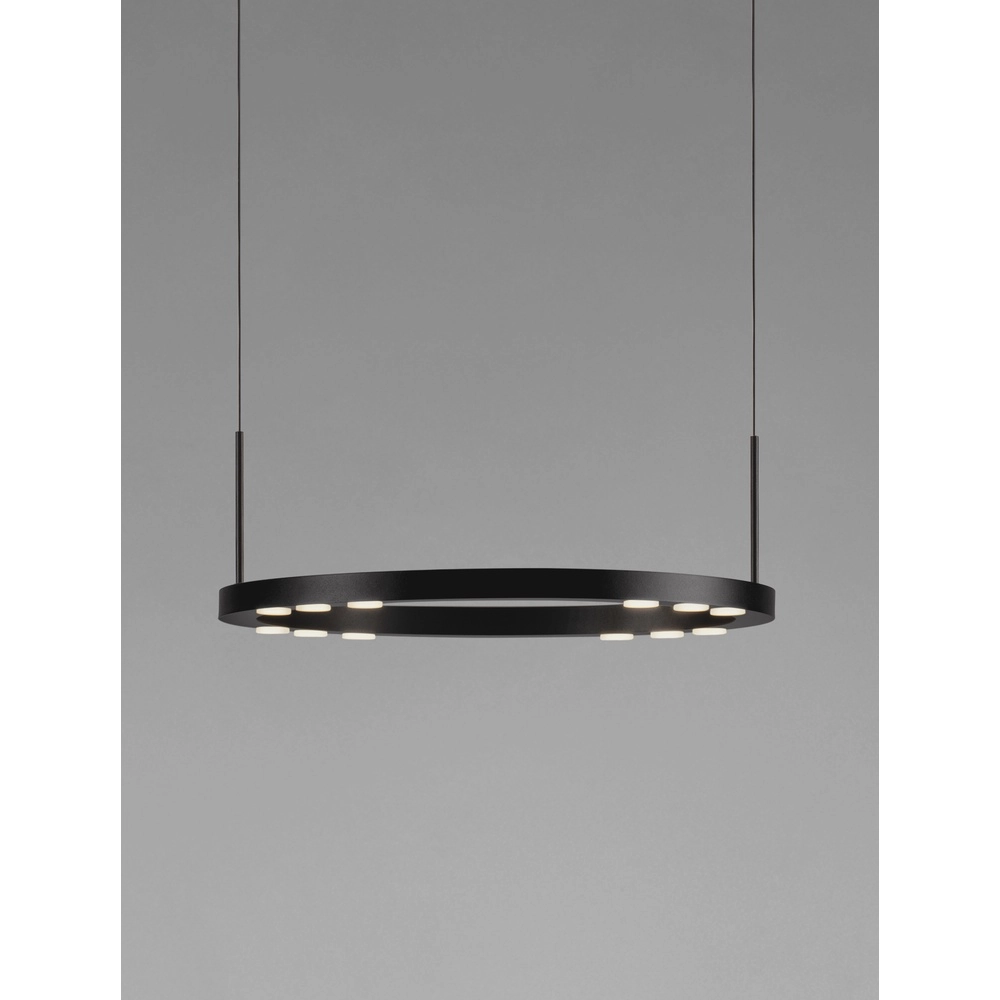Schlanke Pendelleuchte Lunette schwarz Ø 40cm Lyora 5212017465184