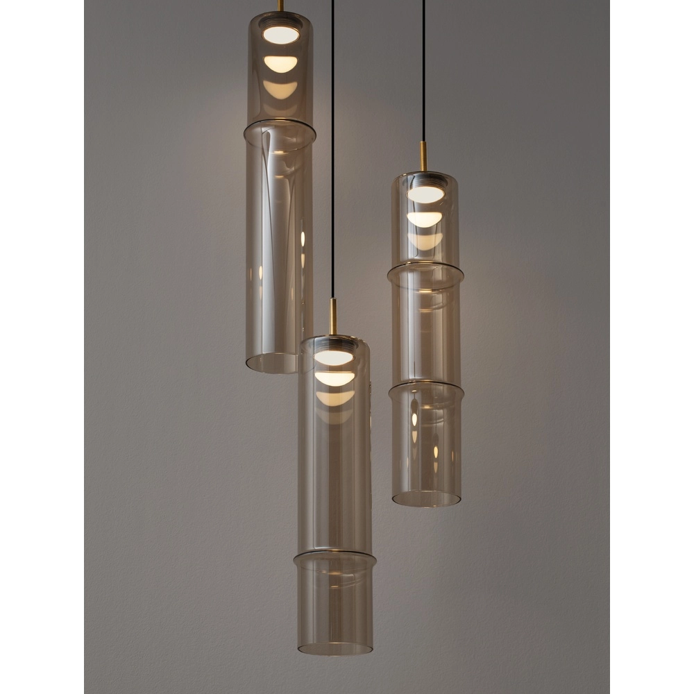 Einzigartige Pendelleuchte Sano 3-flammiges Gold