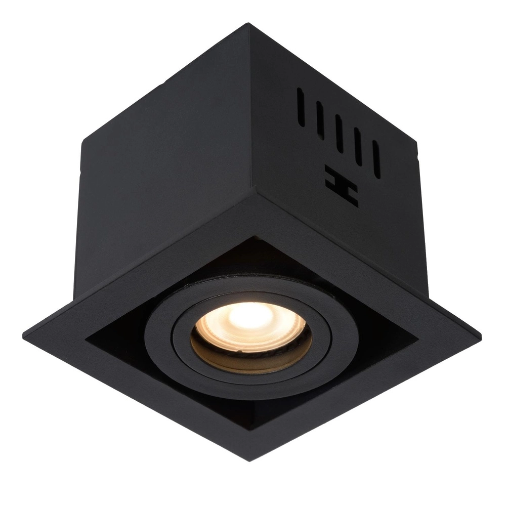 Quadratischer versenkter Scheinwerfer Chimney Single Black Lucide 5411212092250