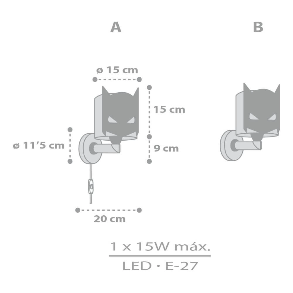 Wand-Nachtlicht Dark Hero Dalber 8420406618098
