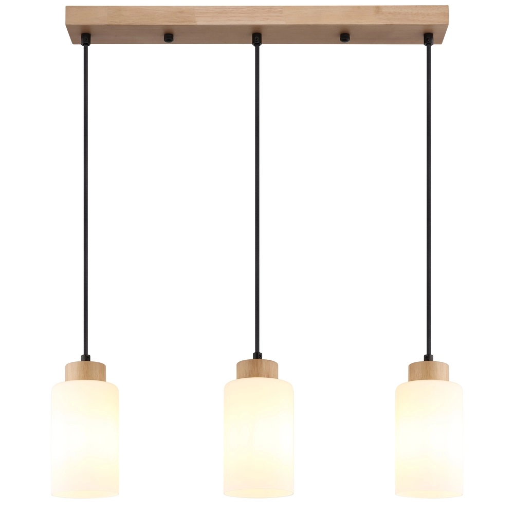 Pendellampe Rowena 3-Licht Holz Globo 9007371580248