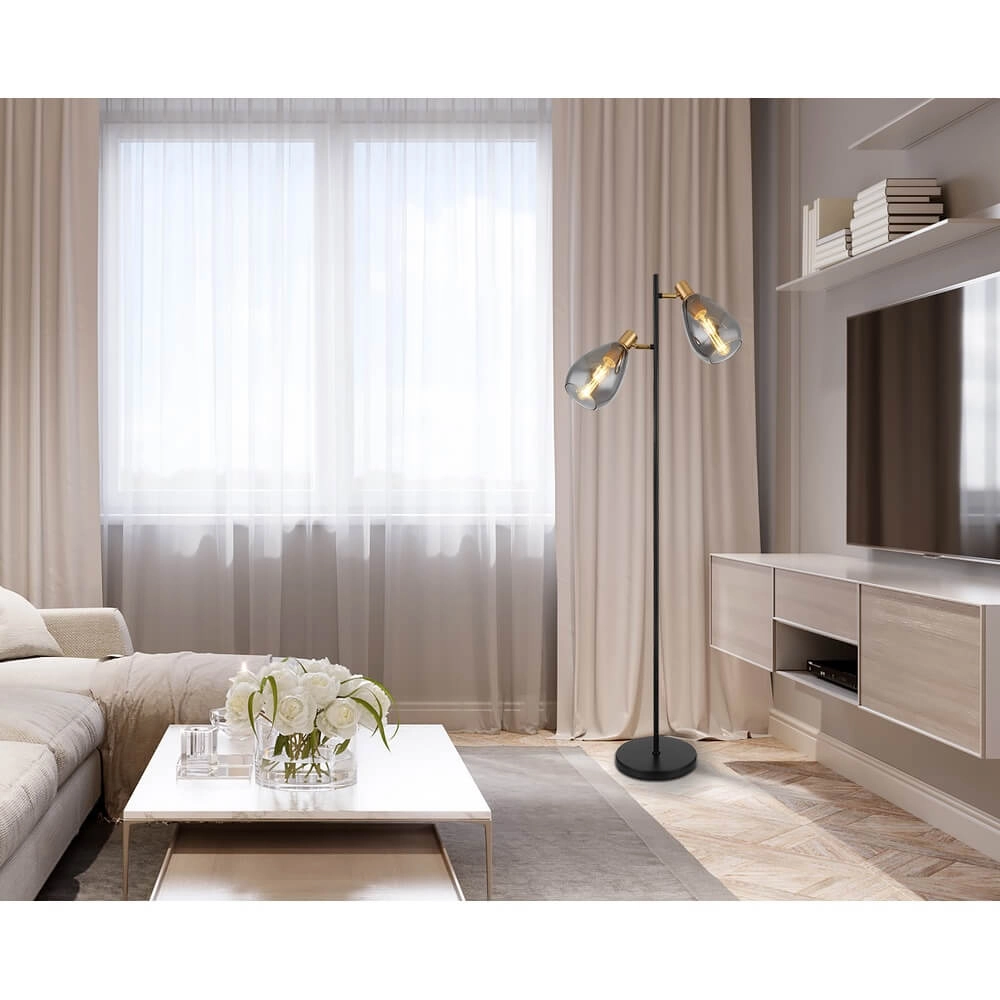 Stehlampe Fanni Schwarzes Doppelzimmer Globo 9007371439799