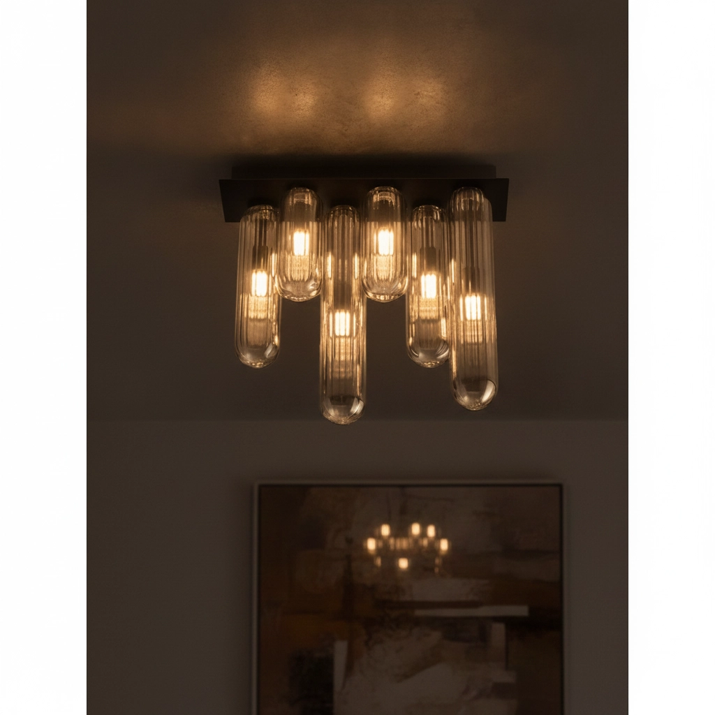 Design-Deckenleuchte Gustave schwarz 6-flammig