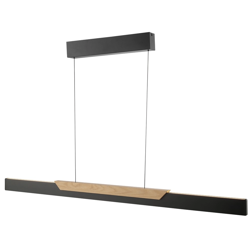 Design-Pendellampe Arcus Schwarz mit Holz Brilliant 4004353463549