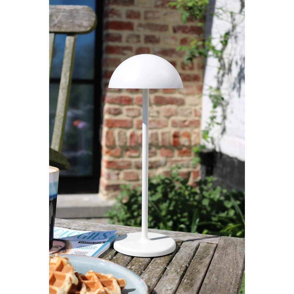Wiederaufladbare Tischlampe Joy IP54 weiß Lucide 5411212151957
