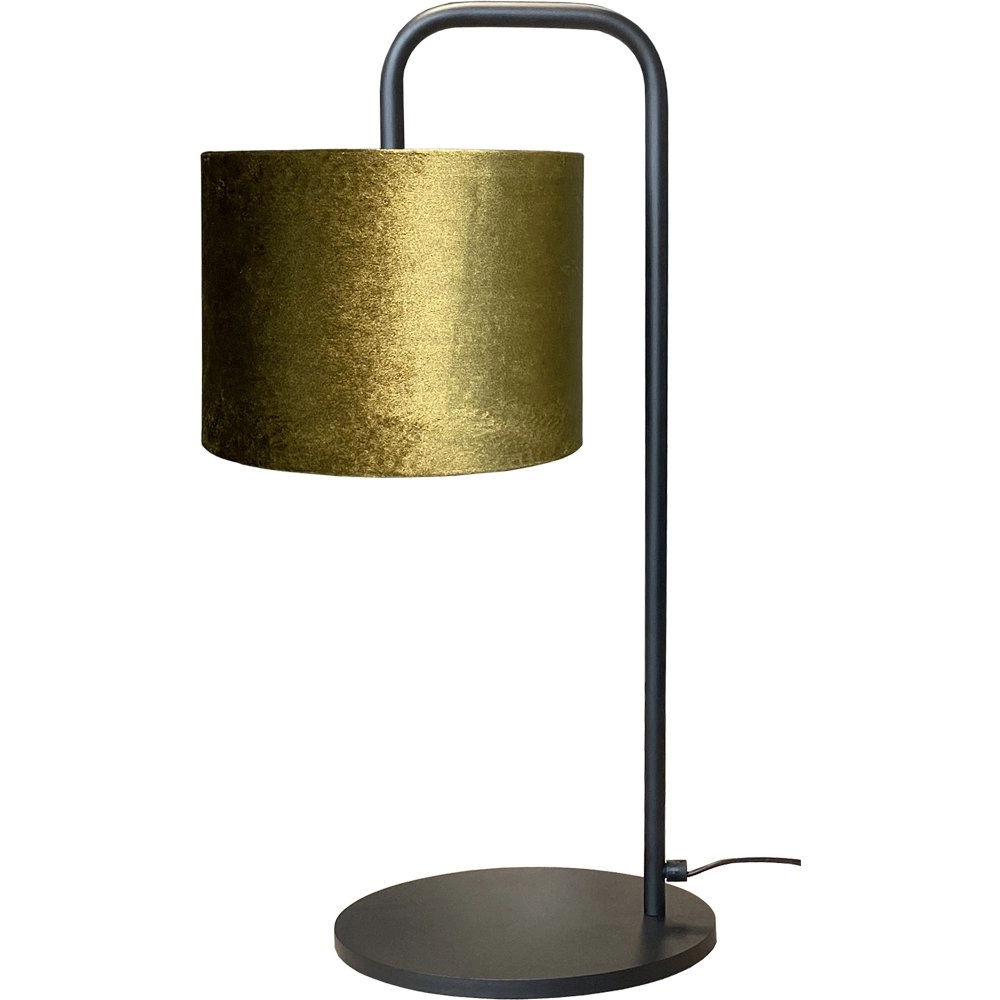 Tischlampe Venus mit olivgrünem Lampenschirm