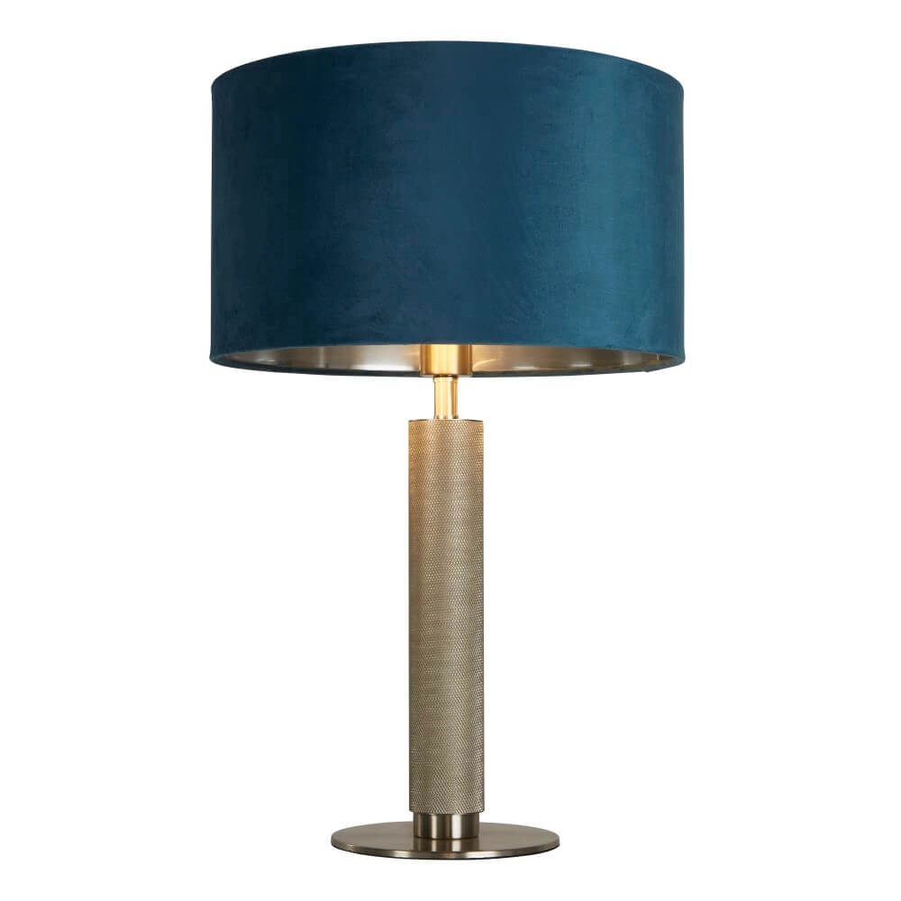 Tischlampe London Gold mit blauem Farbton Searchlight 5053423248417