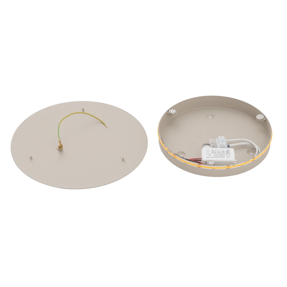 Design-Wandlampe Ring sandbraun Ø 25 cm Lyora 5903139126557