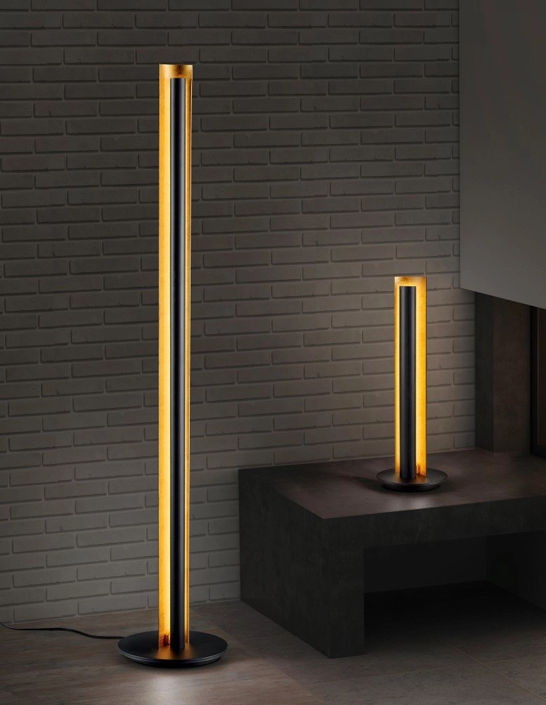 Led Stehleuchte backlight Texel 142 cm gold mit schwarz Trio 4017807359633