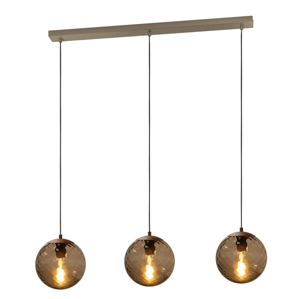 3-Licht Pendellampe Rondo 2 Dark Bronze