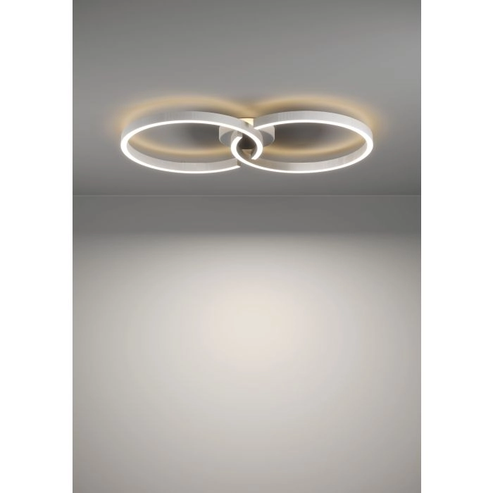 Weiß LED-Deckenleuchte Amandolo 2 Ringe Eglo 9008606275069