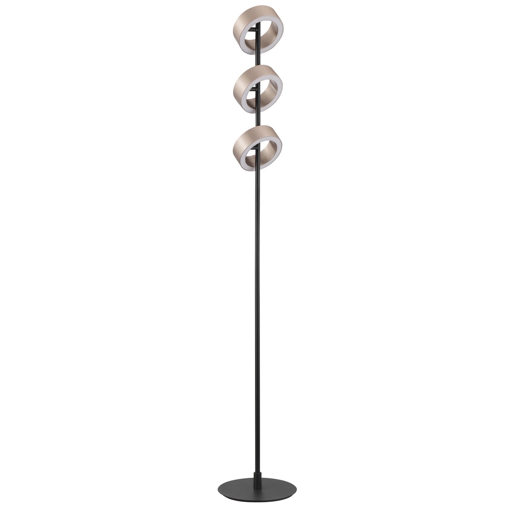 Design-Stehlampe Axion Schwarz mit Braun Brilliant 4004353477171