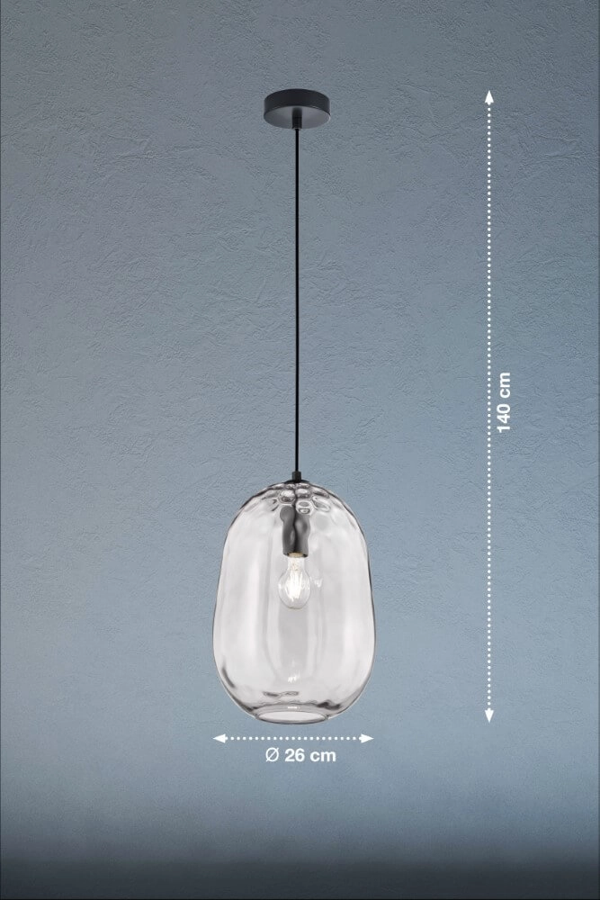 Hängelampe aus Glas Bretagne Ø 26cm Fischer & Honsel 4003694607575