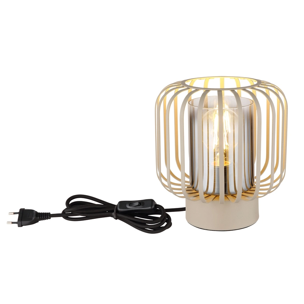 Tischlampe Alfred sandbraun Ø 18cm Globo 9007371522613