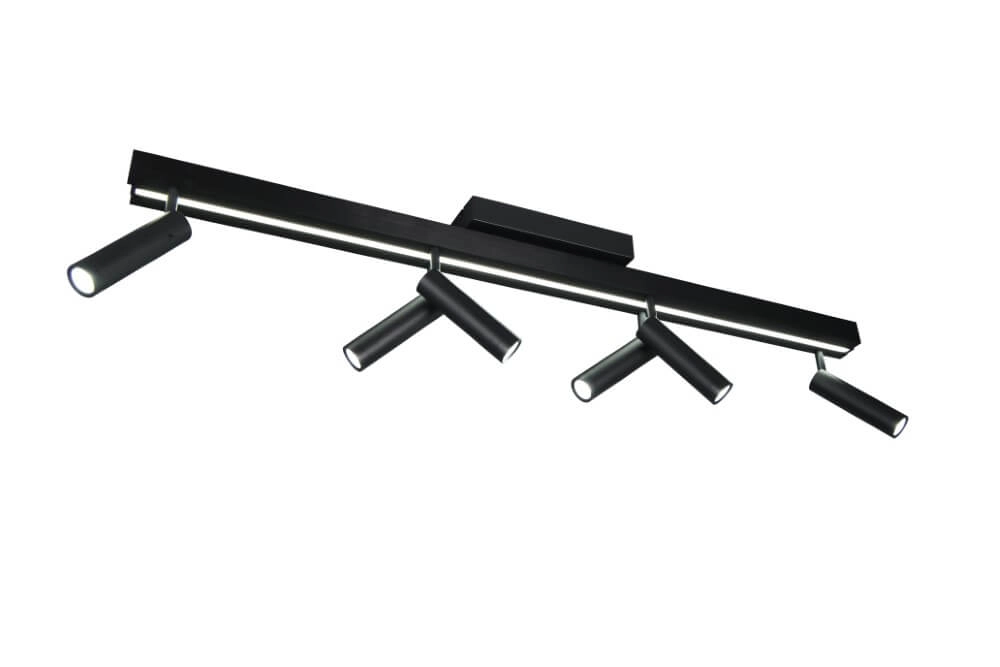 6-flammiger LED-Spot Zeno Schwarz Trio 4017807627312