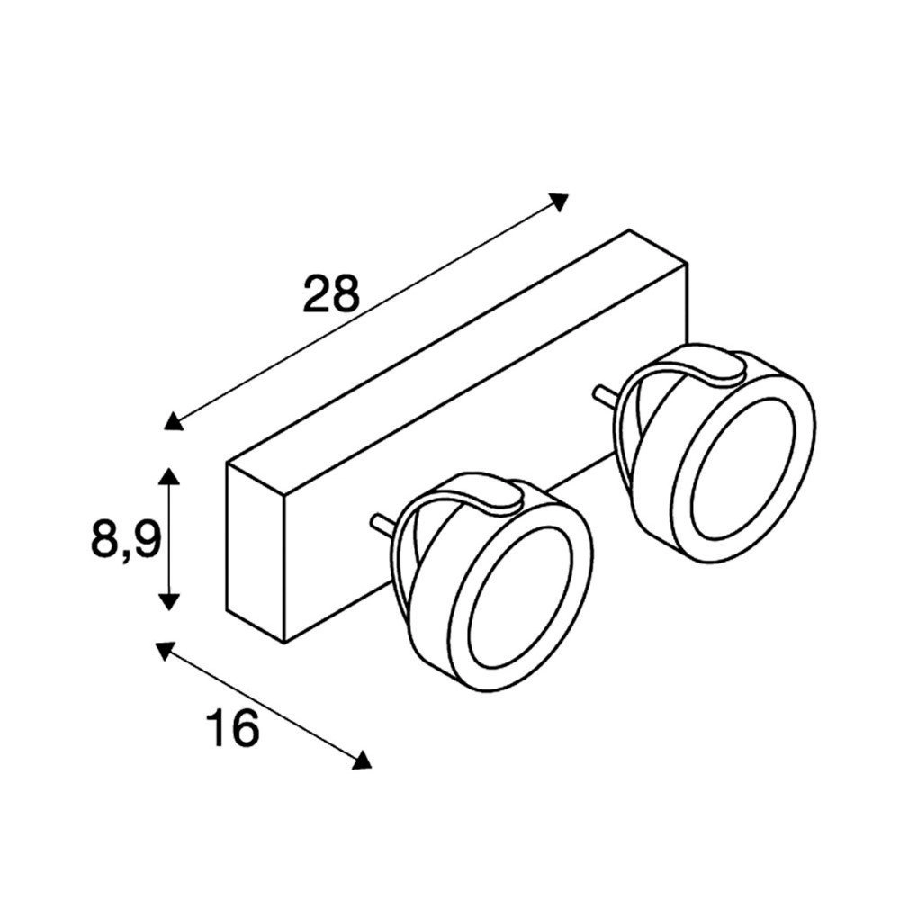 LED-Strahler Kalu Led 2 - Leuchten - 2x24W schwarz SLV 4024163177443