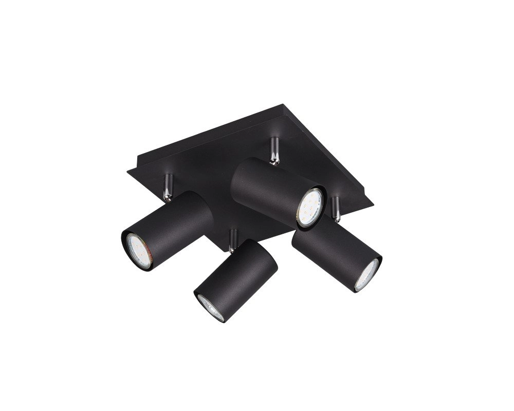 Strahler Marley 4-leichter Matt Black Trio 4017807408676