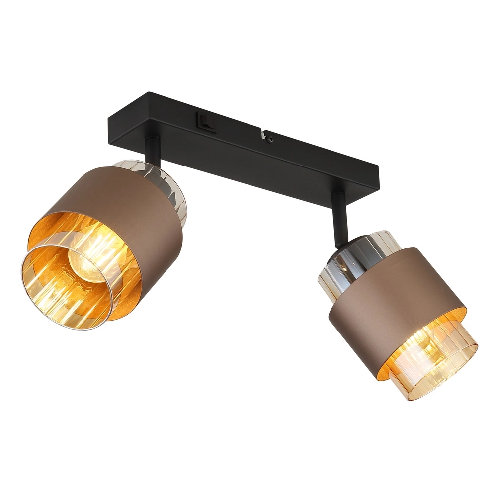 Design-Deckenlampe Milley 2-Licht Schwarz