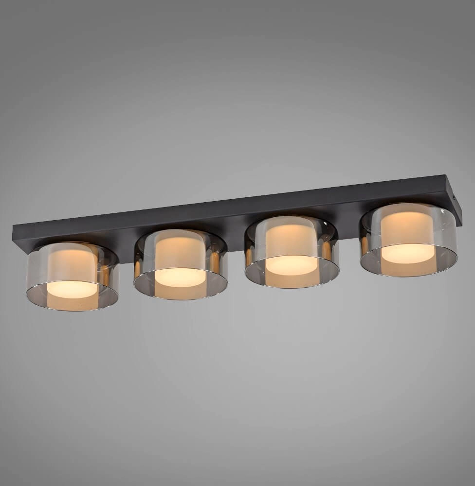 Schwarze Deckenleuchte Rika 4-Licht-Schwarz Paul Neuhaus 4012248385029